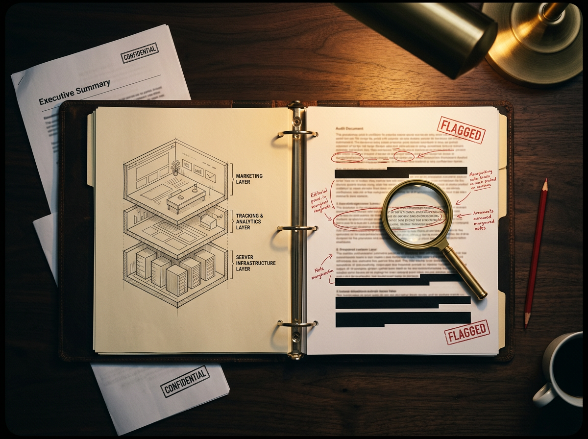 Digital QoE due diligence forensic binder — pre-close marketing audit materials for PE acquisitions